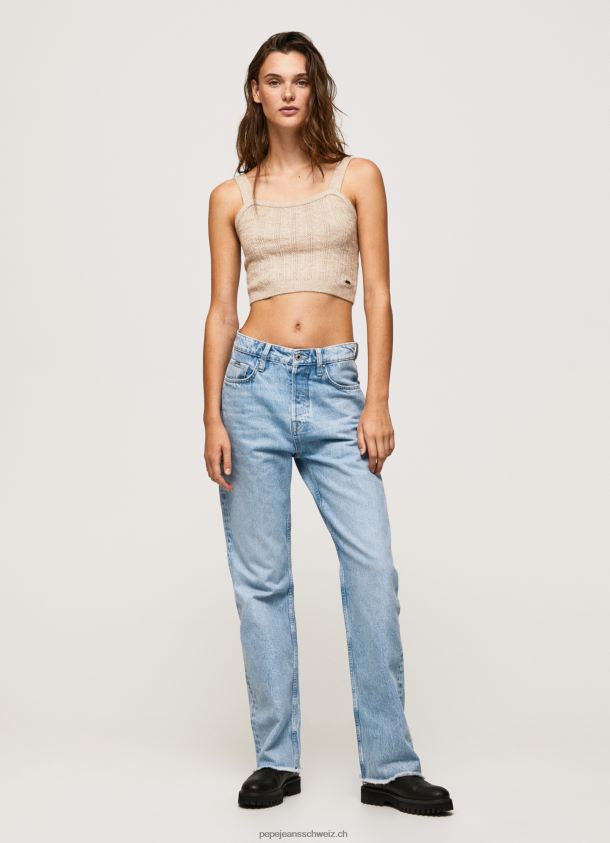 Robyn Jeans mit hoher Taille und normaler Passform Frauen Pepe Jeans Denim 84XH6T16