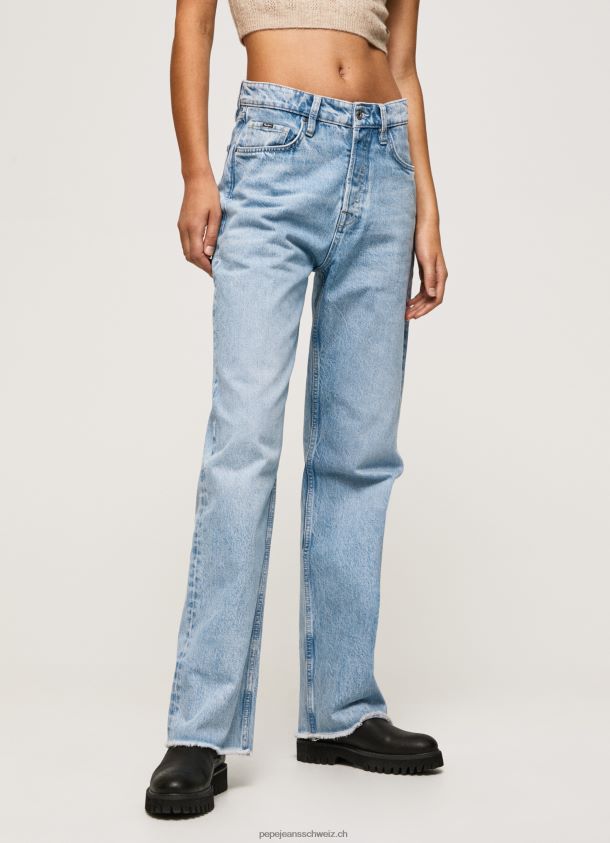 Robyn Jeans mit hoher Taille und normaler Passform Frauen Pepe Jeans Denim 84XH6T16