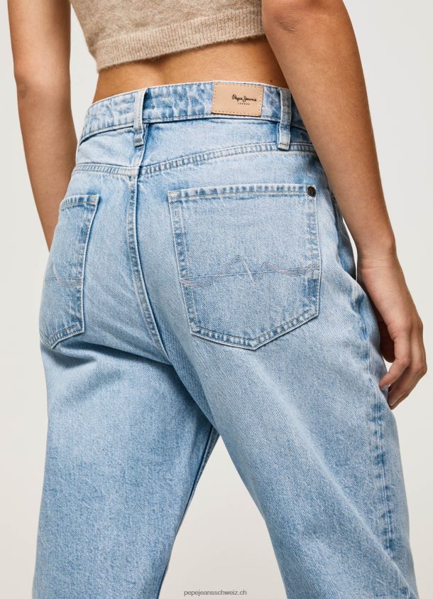 Robyn Jeans mit hoher Taille und normaler Passform Frauen Pepe Jeans Denim 84XH6T16