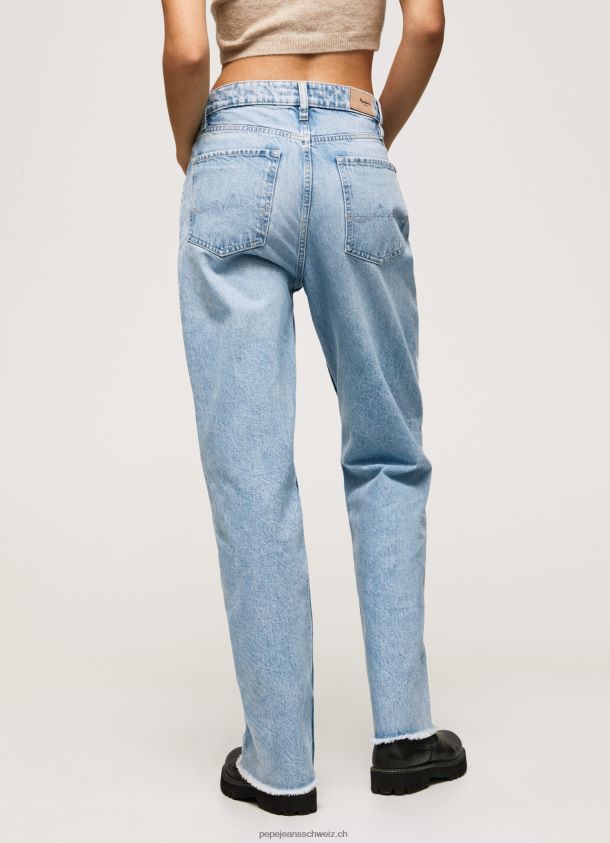 Robyn Jeans mit hoher Taille und normaler Passform Frauen Pepe Jeans Denim 84XH6T16