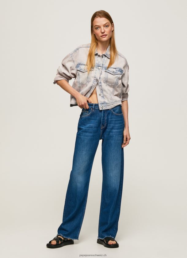 Robyn Jeans mit normaler Passform und hoher Taille Frauen Pepe Jeans Denim 84XH6T1