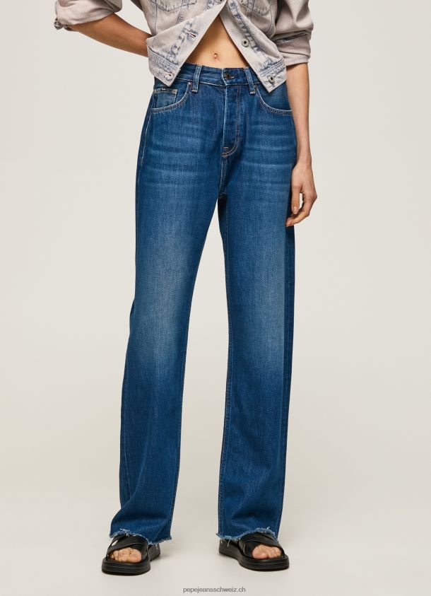 Robyn Jeans mit normaler Passform und hoher Taille Frauen Pepe Jeans Denim 84XH6T1