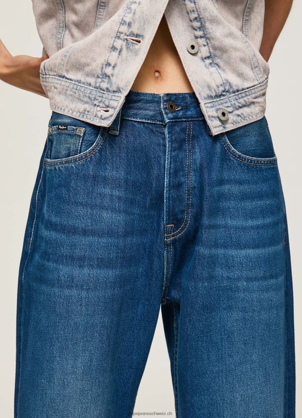 Robyn Jeans mit normaler Passform und hoher Taille Frauen Pepe Jeans Denim 84XH6T1