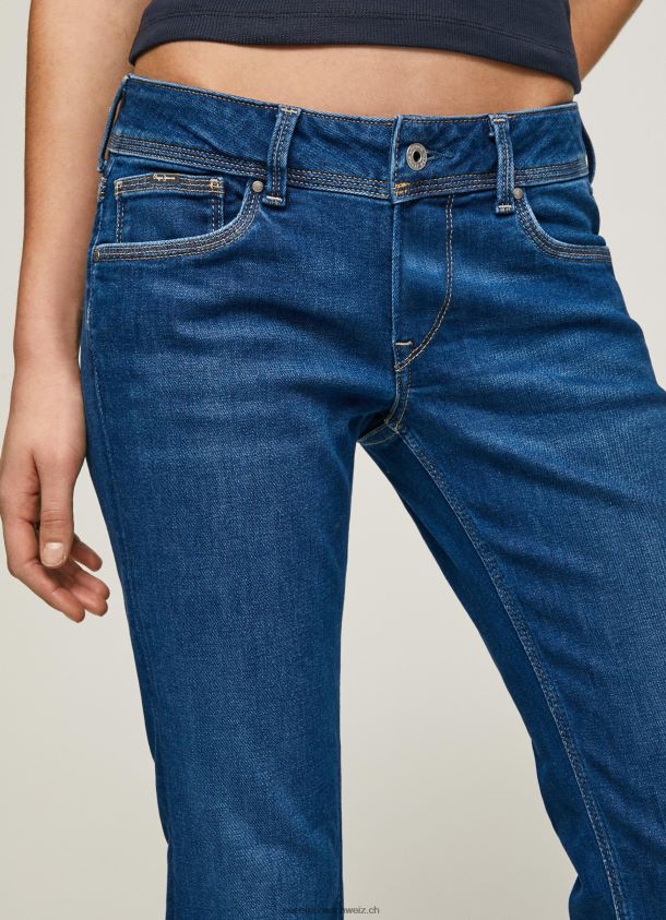 Saturn-Midrise-Jeans mit normaler Passform Frauen Pepe Jeans Denim 84XH6T21