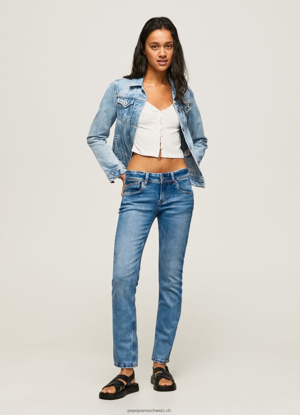 Saturn-Midrise-Jeans mit normaler Passform Frauen Pepe Jeans Denim 84XH6T22