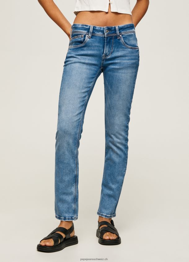 Saturn-Midrise-Jeans mit normaler Passform Frauen Pepe Jeans Denim 84XH6T22