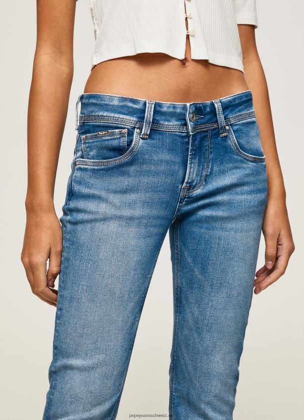Saturn-Midrise-Jeans mit normaler Passform Frauen Pepe Jeans Denim 84XH6T22