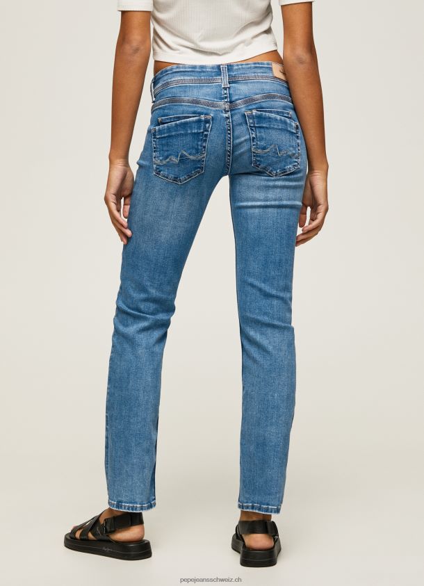 Saturn-Midrise-Jeans mit normaler Passform Frauen Pepe Jeans Denim 84XH6T22