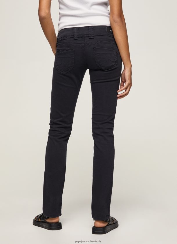 Venus Jeans mit gerader Passform und niedriger Taille Frauen Pepe Jeans Schwarz 84XH6T298