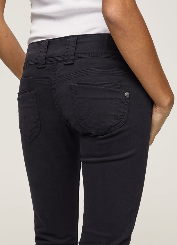 Venus Jeans mit gerader Passform und niedriger Taille Frauen Pepe Jeans Schwarz 84XH6T298