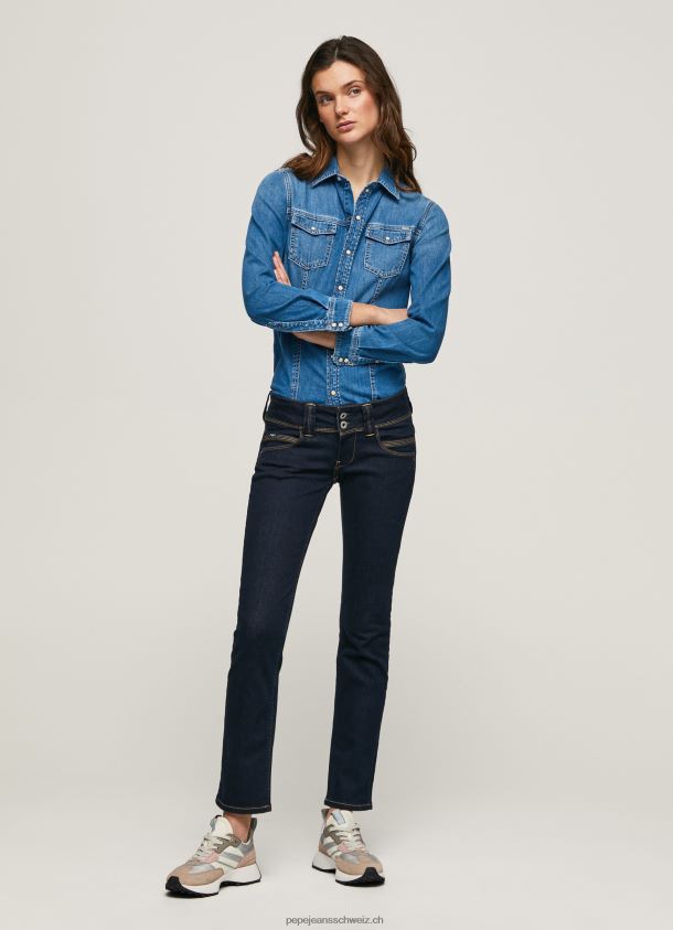 Venus gerade geschnittene Jeans mit niedriger Taille Frauen Pepe Jeans Denim 84XH6T37