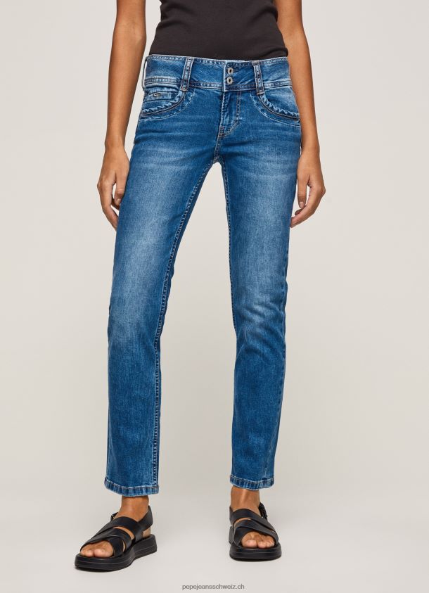 gen gerade geschnittene Jeans mit mittlerer Taille Frauen Pepe Jeans Denim 84XH6T32