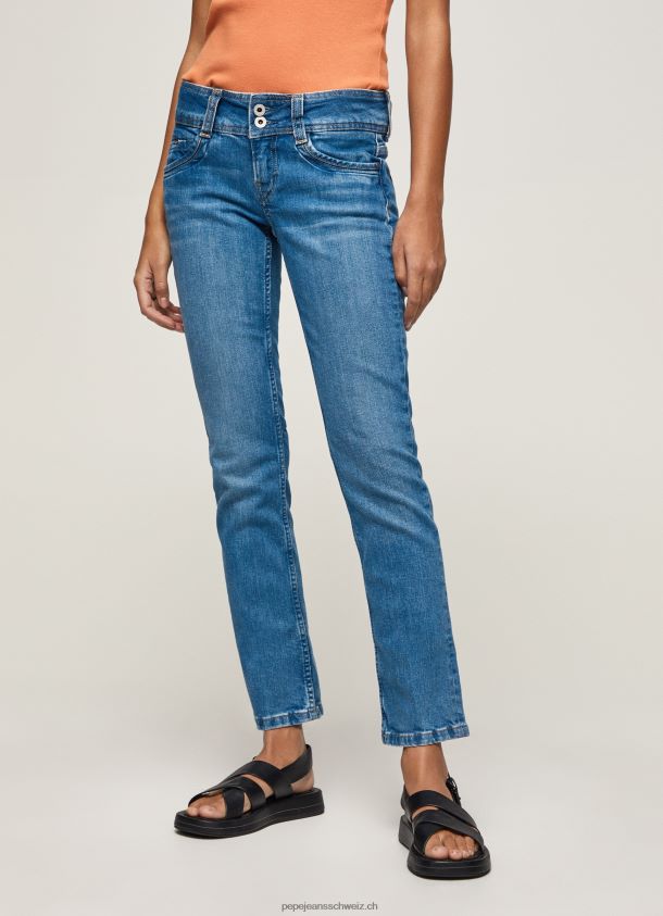 gen gerade geschnittene Jeans mit mittlerer Taille Frauen Pepe Jeans Denim 84XH6T34