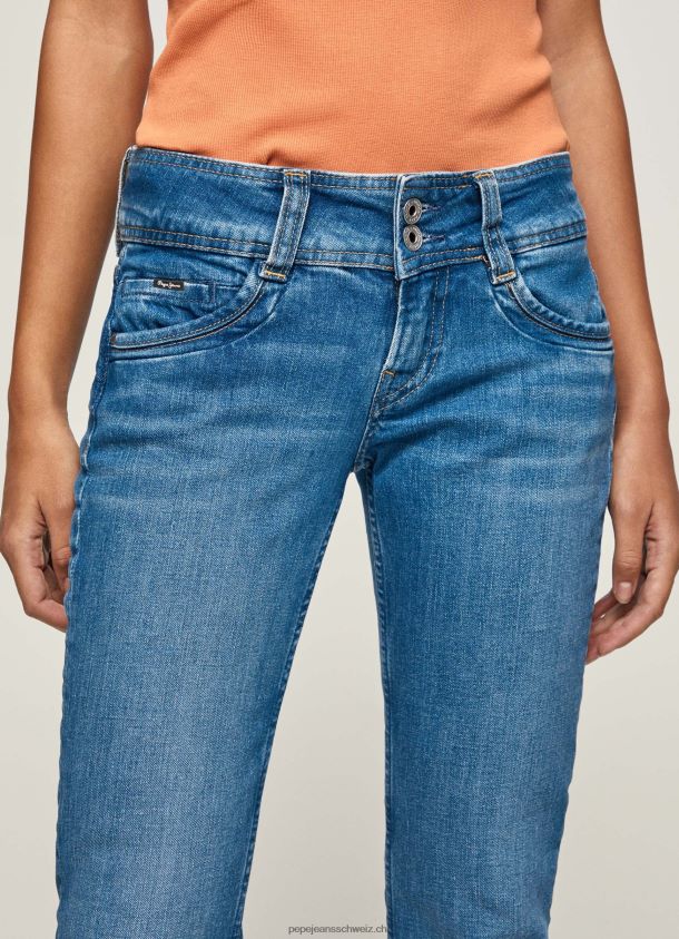 gen gerade geschnittene Jeans mit mittlerer Taille Frauen Pepe Jeans Denim 84XH6T34