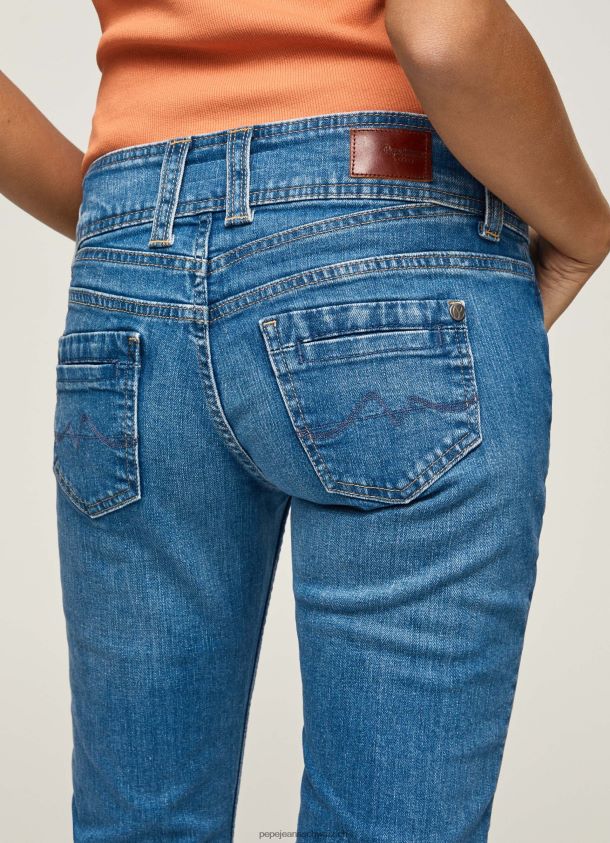 gen gerade geschnittene Jeans mit mittlerer Taille Frauen Pepe Jeans Denim 84XH6T34