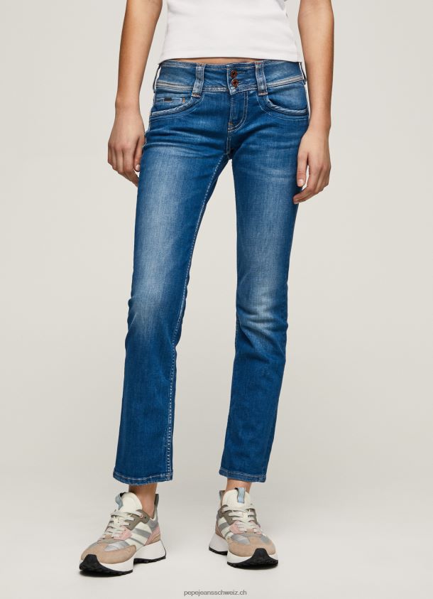 gen gerade geschnittene Jeans mit mittlerer Taille Frauen Pepe Jeans Denim 84XH6T6
