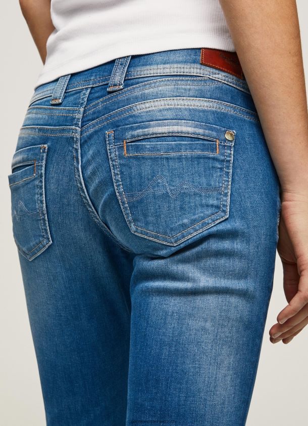 gen gerade geschnittene Jeans mit mittlerer Taille Frauen Pepe Jeans Denim 84XH6T6