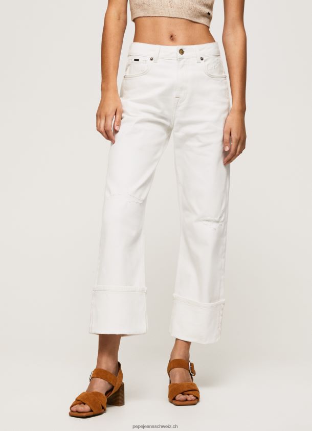 haselnussbraune Jeans mit hoher Taille und normaler Passform Frauen Pepe Jeans Denim 84XH6T2