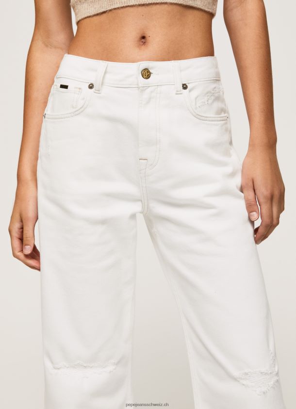 haselnussbraune Jeans mit hoher Taille und normaler Passform Frauen Pepe Jeans Denim 84XH6T2