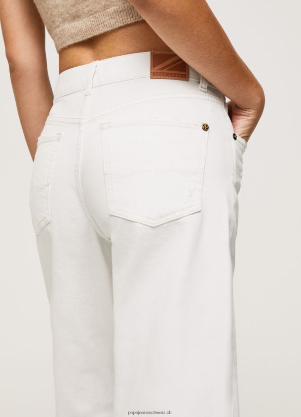 haselnussbraune Jeans mit hoher Taille und normaler Passform Frauen Pepe Jeans Denim 84XH6T2
