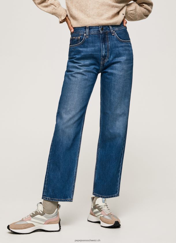 Dover Jeans mit hoher Taille und entspannter Passform Frauen Pepe Jeans Denim 84XH6T83