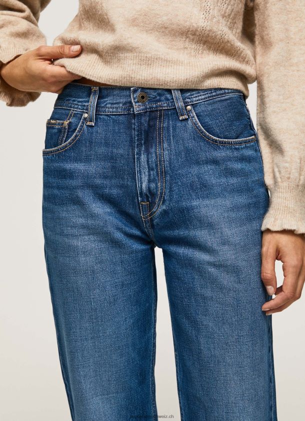 Dover Jeans mit hoher Taille und entspannter Passform Frauen Pepe Jeans Denim 84XH6T83