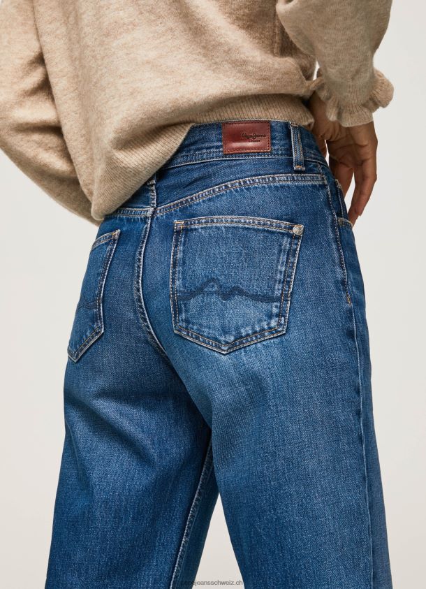 Dover Jeans mit hoher Taille und entspannter Passform Frauen Pepe Jeans Denim 84XH6T83