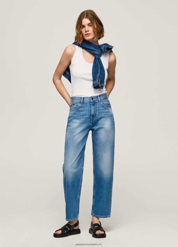 Dover Jeans mit hoher Taille und entspannter Passform Frauen Pepe Jeans Denim 84XH6T84