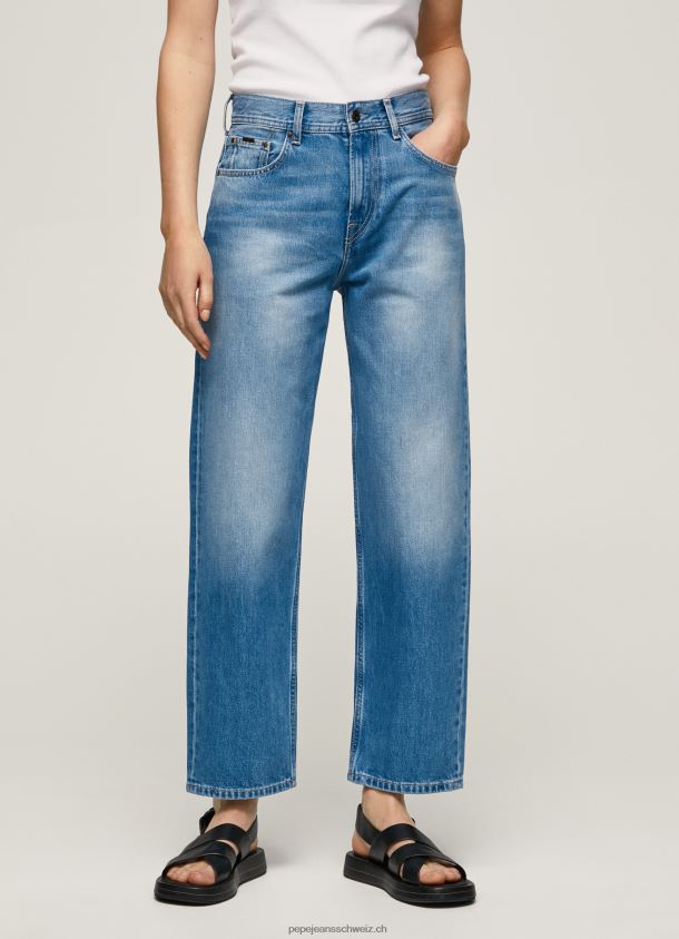 Dover Jeans mit hoher Taille und entspannter Passform Frauen Pepe Jeans Denim 84XH6T84