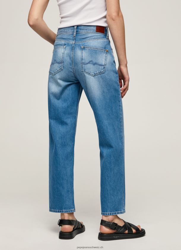 Dover Jeans mit hoher Taille und entspannter Passform Frauen Pepe Jeans Denim 84XH6T84