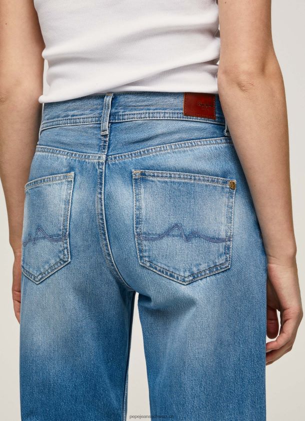 Dover Jeans mit hoher Taille und entspannter Passform Frauen Pepe Jeans Denim 84XH6T84