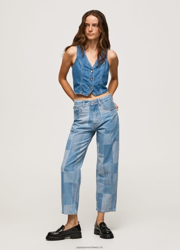 Dover Jeans mit lockerer Passform und hoher Taille Frauen Pepe Jeans Denim 84XH6T88