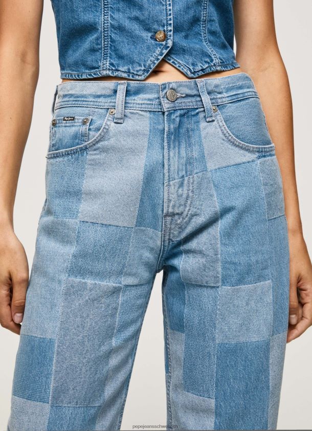 Dover Jeans mit lockerer Passform und hoher Taille Frauen Pepe Jeans Denim 84XH6T88