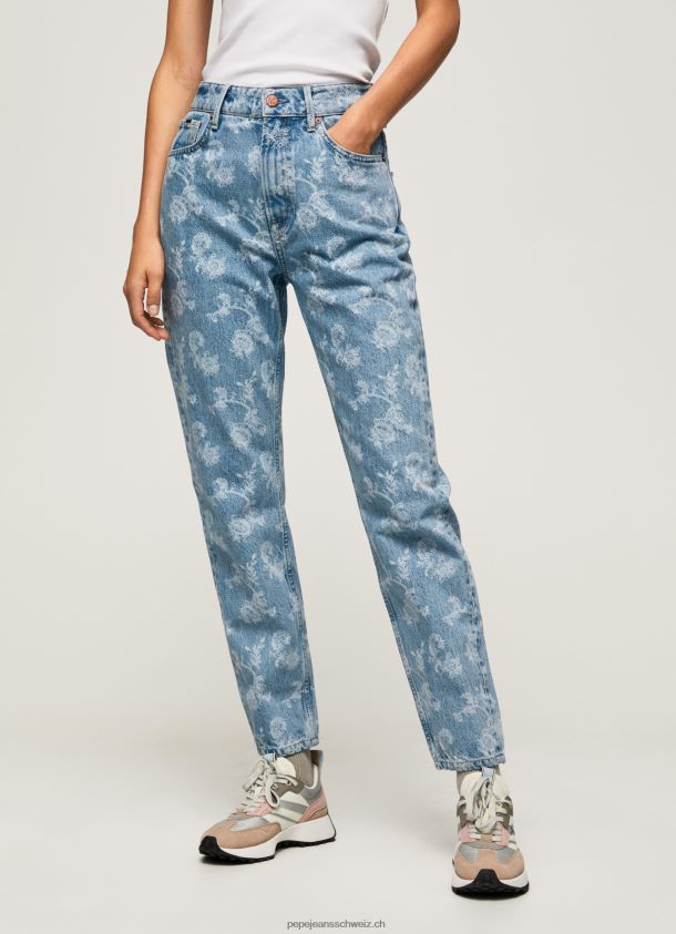 Violette Jeans mit hoher Taille und entspannter Passform Frauen Pepe Jeans Denim 84XH6T77