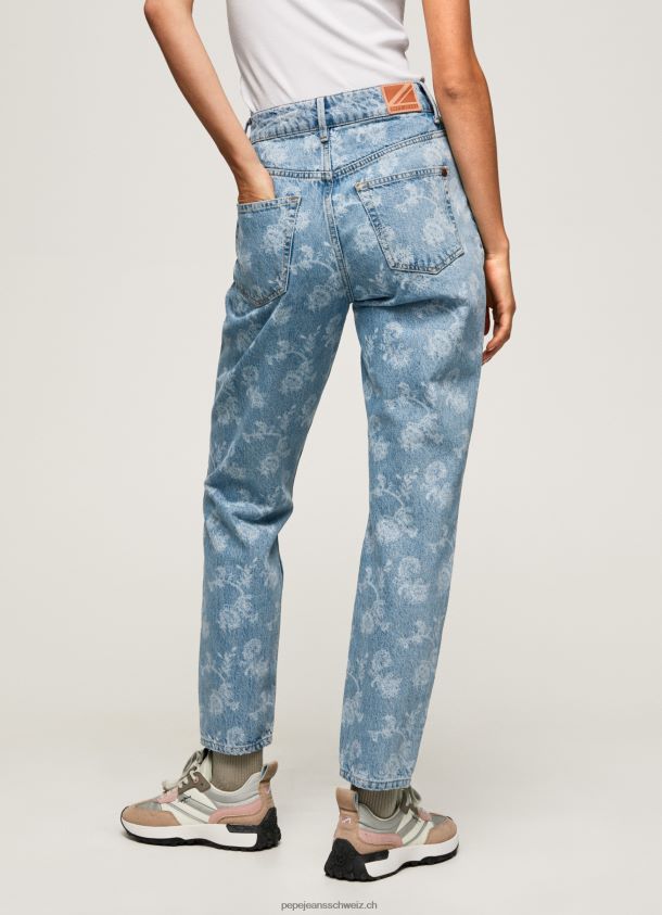 Violette Jeans mit hoher Taille und entspannter Passform Frauen Pepe Jeans Denim 84XH6T77