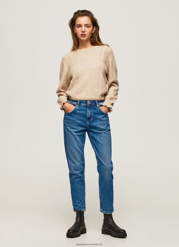 Violette Mom-Carrot-Fit-Jeans mit hoher Taille Frauen Pepe Jeans Denim 84XH6T82
