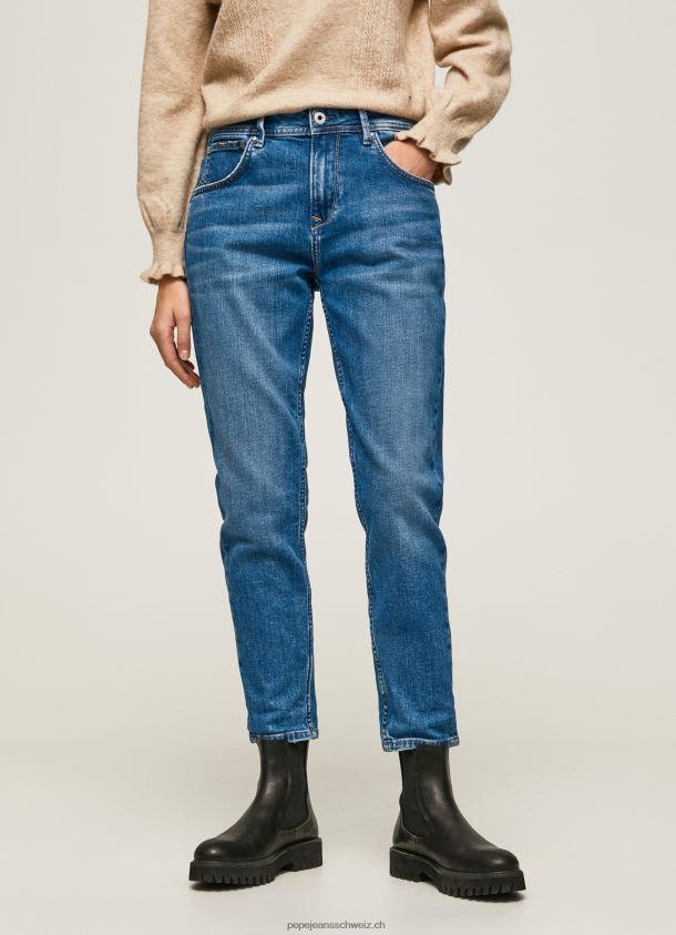 Violette Mom-Carrot-Fit-Jeans mit hoher Taille Frauen Pepe Jeans Denim 84XH6T82
