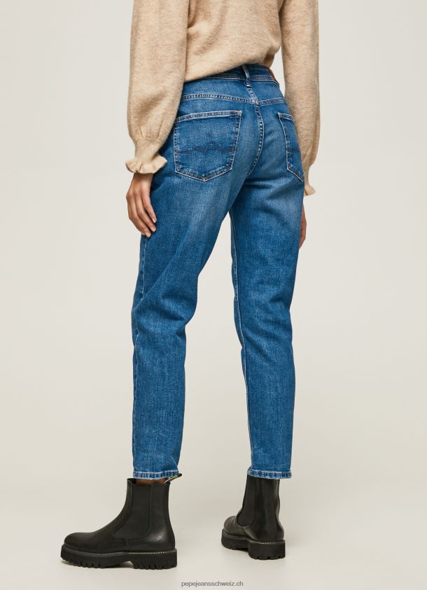 Violette Mom-Carrot-Fit-Jeans mit hoher Taille Frauen Pepe Jeans Denim 84XH6T82