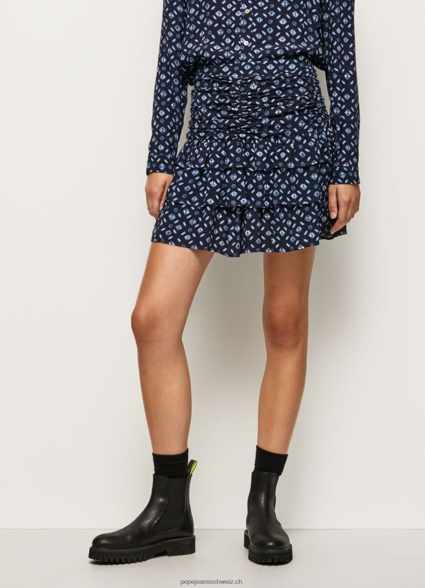 Kurzer Rock mit geometrischem Print Frauen Pepe Jeans multi 84XH6T497