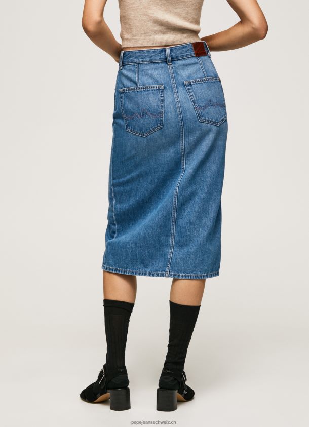 Midirock aus Baumwolldenim Frauen Pepe Jeans Denim 84XH6T100