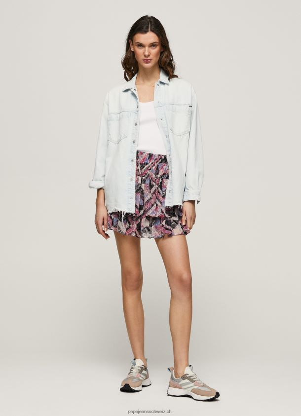 fließender Rock mit Rüschen Frauen Pepe Jeans multi 84XH6T494