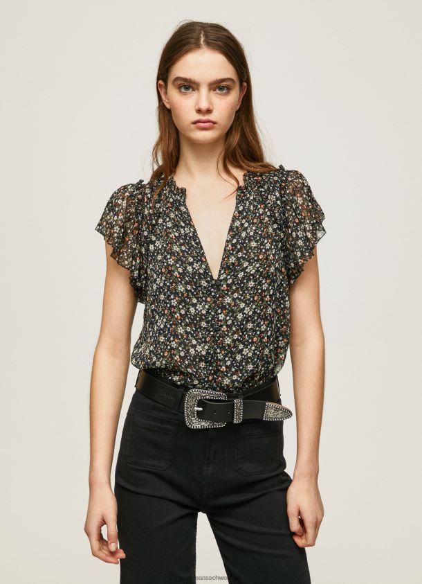 Chiffonbluse mit Blumendruck Frauen Pepe Jeans multi 84XH6T367