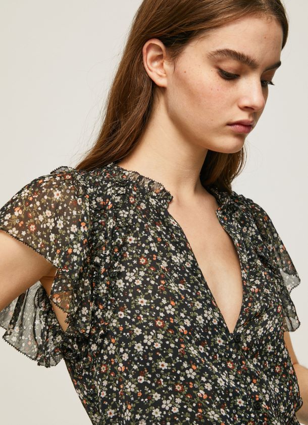 Chiffonbluse mit Blumendruck Frauen Pepe Jeans multi 84XH6T367