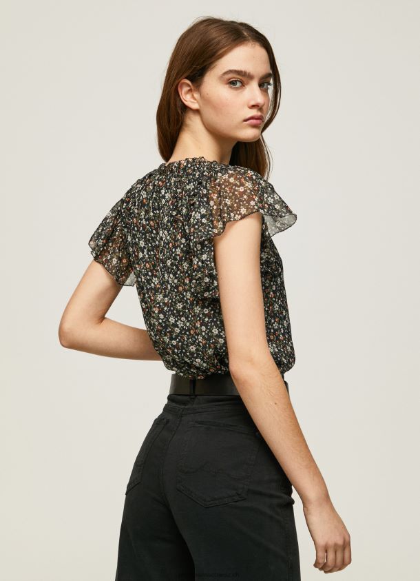 Chiffonbluse mit Blumendruck Frauen Pepe Jeans multi 84XH6T367