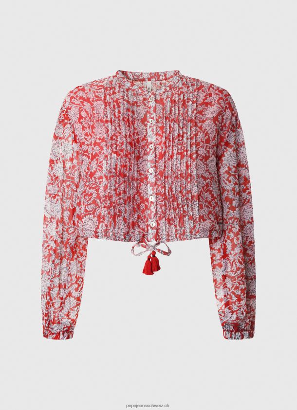 Cropped-Bluse mit Blumendruck Frauen Pepe Jeans multi 84XH6T363