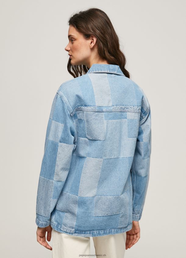 Denim-Überhemd in normaler Passform Frauen Pepe Jeans Denim 84XH6T352