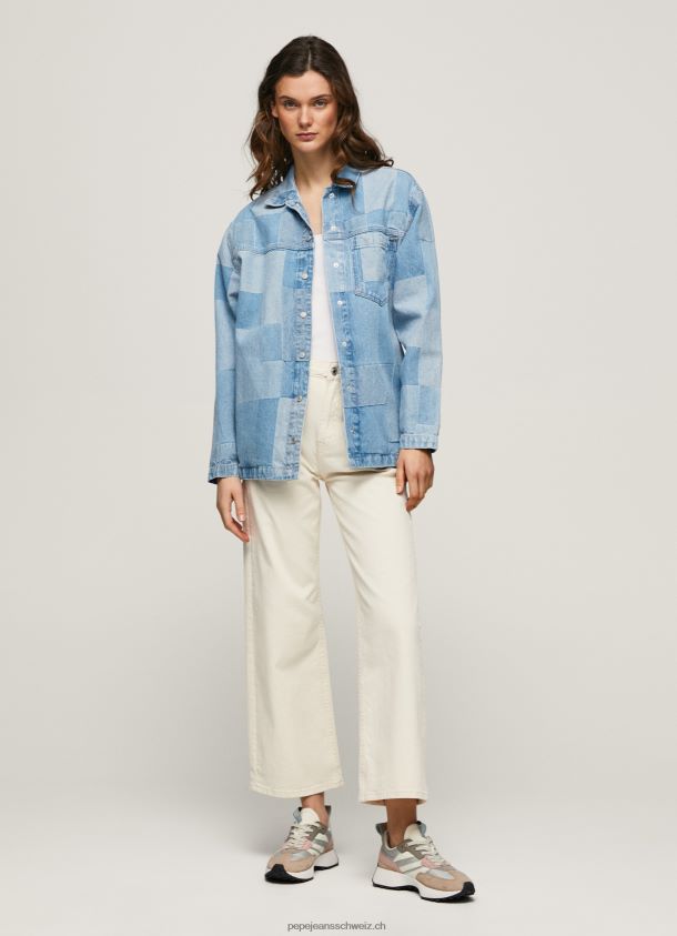 Denim-Überhemd in normaler Passform Frauen Pepe Jeans Denim 84XH6T352