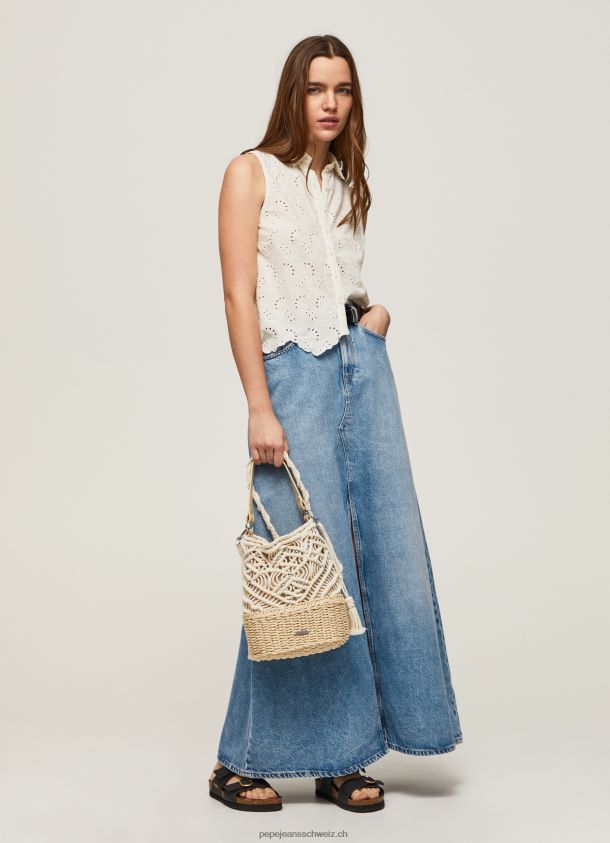 Hemd mit durchbrochenen Armlochärmeln Frauen Pepe Jeans Weiss 84XH6T337