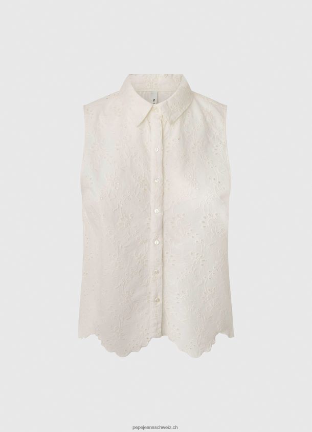 Hemd mit durchbrochenen Armlochärmeln Frauen Pepe Jeans Weiss 84XH6T337