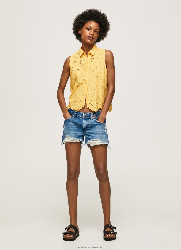 Hemd mit durchbrochenen Armlochärmeln Frauen Pepe Jeans scheinen 84XH6T330